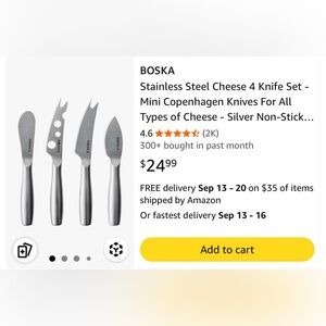 Boska Stainless Steel Cheese Knife Set-didn’t realize mini when I ordered them